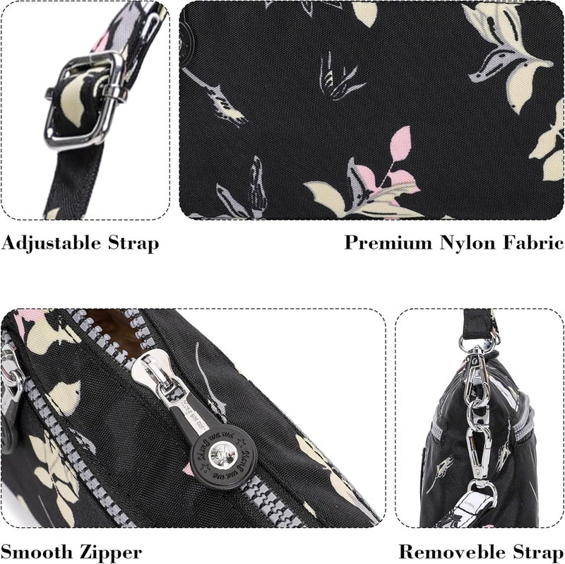AOCINA Small Wristlet Wallet for Women RFID Blocking Crossbody Purse Gifts for Valentines Day Nylon Cell Phone Purses - Image 5
